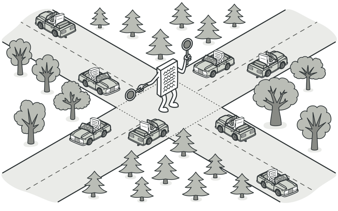 Mediator Design Pattern (Photo Credit: Refactoring.guru)